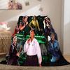 French Legendary Rock Singer and Actor Johnny Hallyday Blanket Soft Home Furnishing Nap Decoration Four Seasons Warm Sherpa Blanket U18