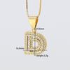 Cross Pendant with Micro Pave Cubic Zirconia - 26 Letter Options for DIY Jewelry Accessories