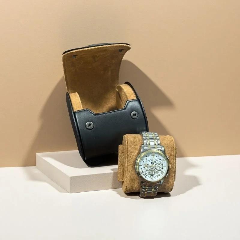 PU Leather Watch Storage Box Portable Wristwatch Display Case Jewelry Organizer Travel Roll Gift Box Holder for Men Women