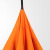 Double Reverse Umbrella Fiber Waterproof Light Weight Inverted Umbrella with C Shaped Handle Orange