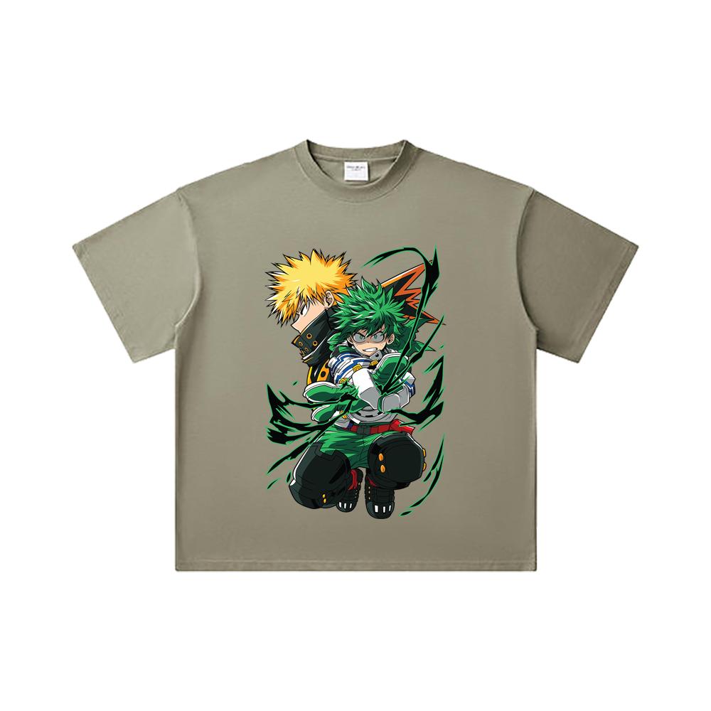 260 GSM Double Yarn 32 Count 100% Cotton My Hero Academia V21 Print Unisex Heavy Cotton T Shirt
