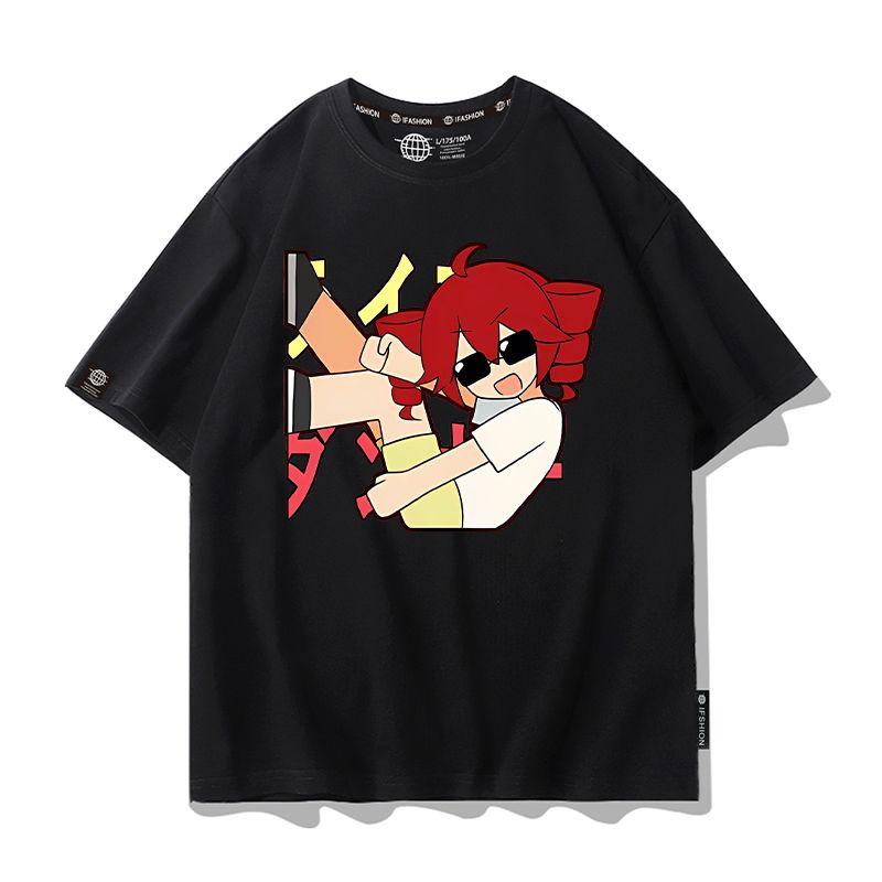 2026 New Anime Kasane Teto Cosplay Printed Short Sleeves TShirt Casual Tee Fashion Shirts Versatile in Summer Birthday Gifts