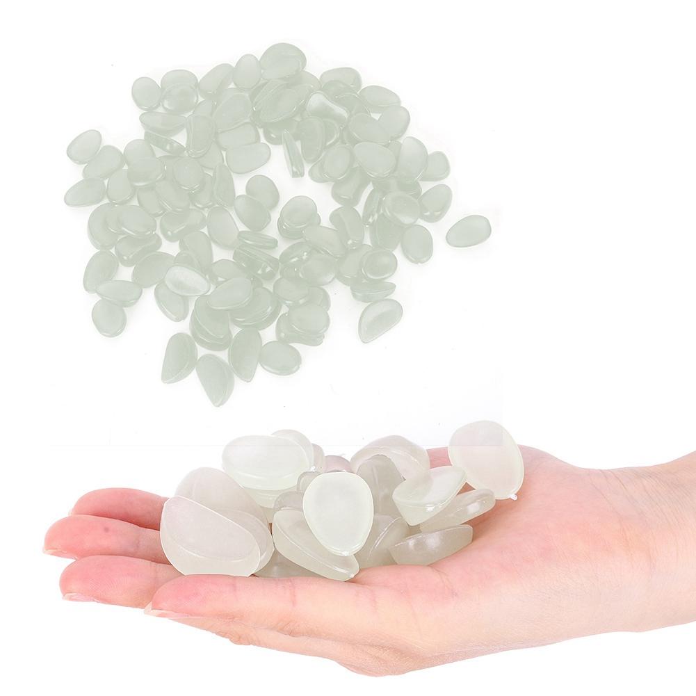 100Pcs Luminous Stone Fluorescent Decor Garden Yard Indoor Aquarium Landscape Decoration
