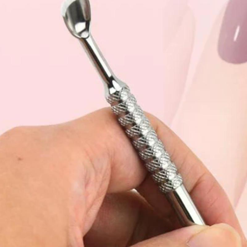 Stainless Steel Cuticle Pusher Dual Sided Shaped Double Ended Ingrown Toenail Lifter Remover Trimmer Nail Art Care Tools