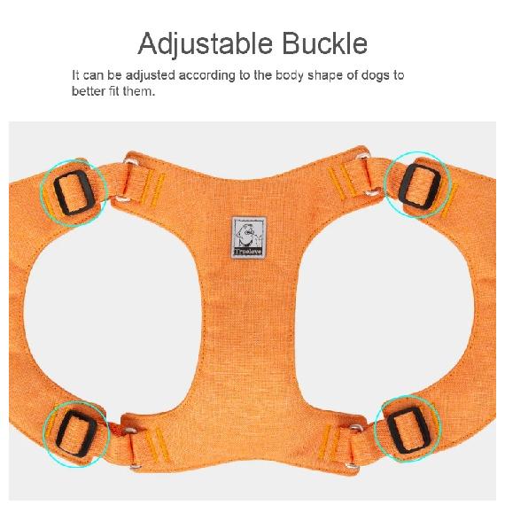 TRUELOVE Reflective Dog Harness Vest Soft Padded No-Pull Pet Harness for Small Medium Dogs Cats Adjustable Walking Vest TLH3012