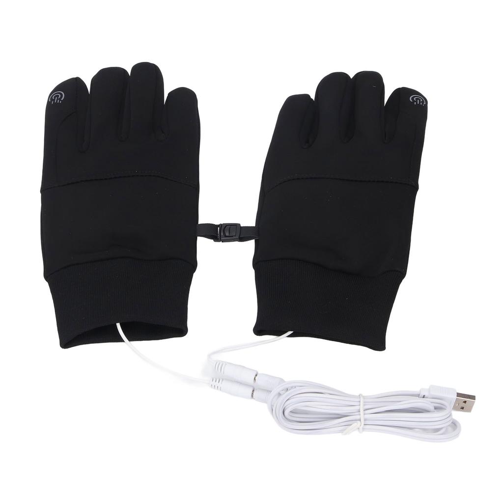 USB Heated Gloves Touchscreen Anti Slip Water Resistant Wind Proof Electric Winter Gloves for Man Woman
