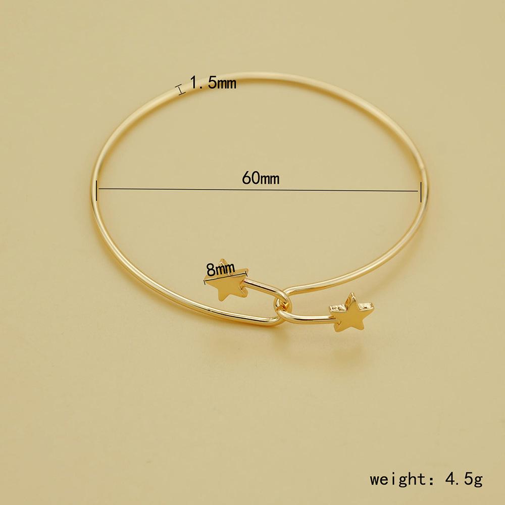 Adjustable Copper Bracelets with Star  Irregular Shapes