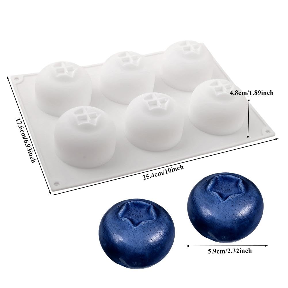 3D Mango Silicone Cake Molds - Food Grade Dessert Baking Tools for Pastry Fruit Mousse Kitchen Party Blueberry Mould