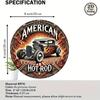 Classic Car Metal Tin Sign American Hot Rod Vintage Wall Art 8 Inch Round Home Decor