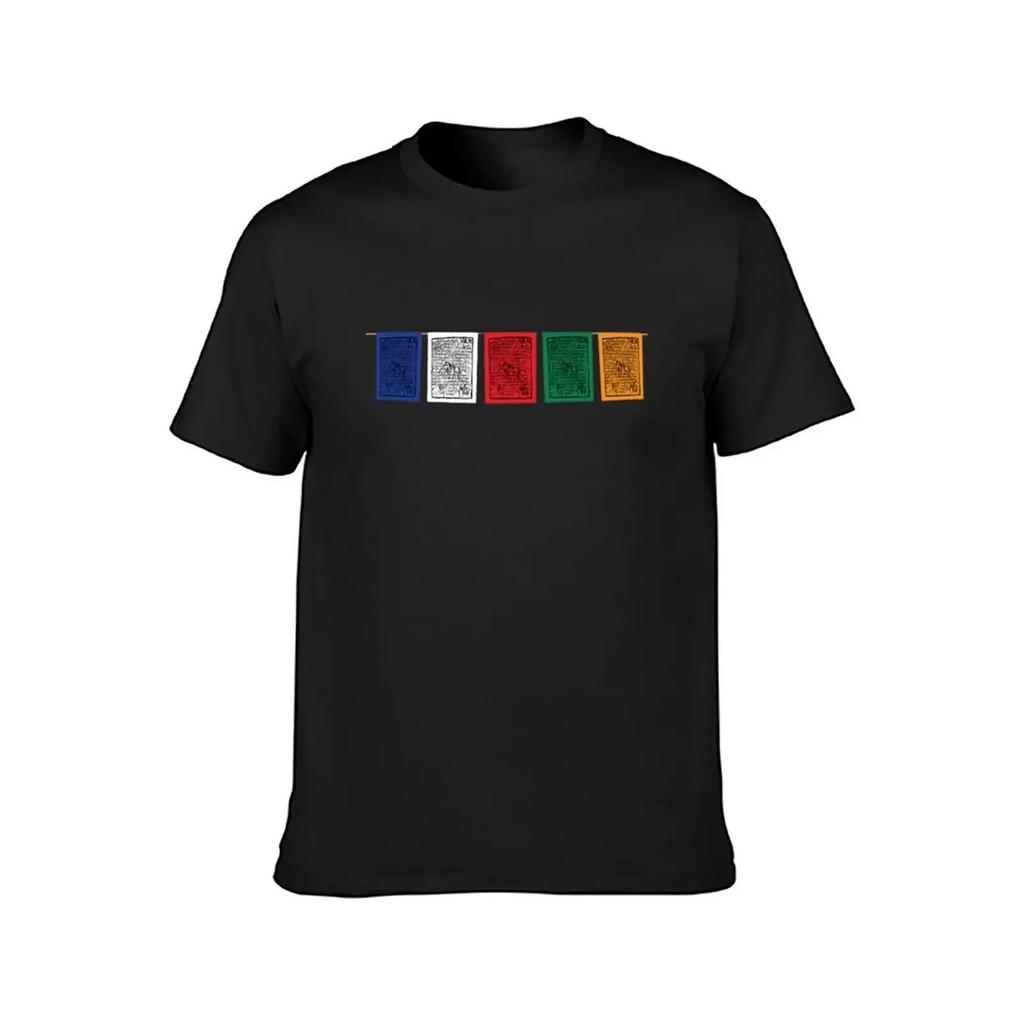 PRAYER FLAGS T-Shirt plus sizes anime stuff man t shirt mens plain t shirts