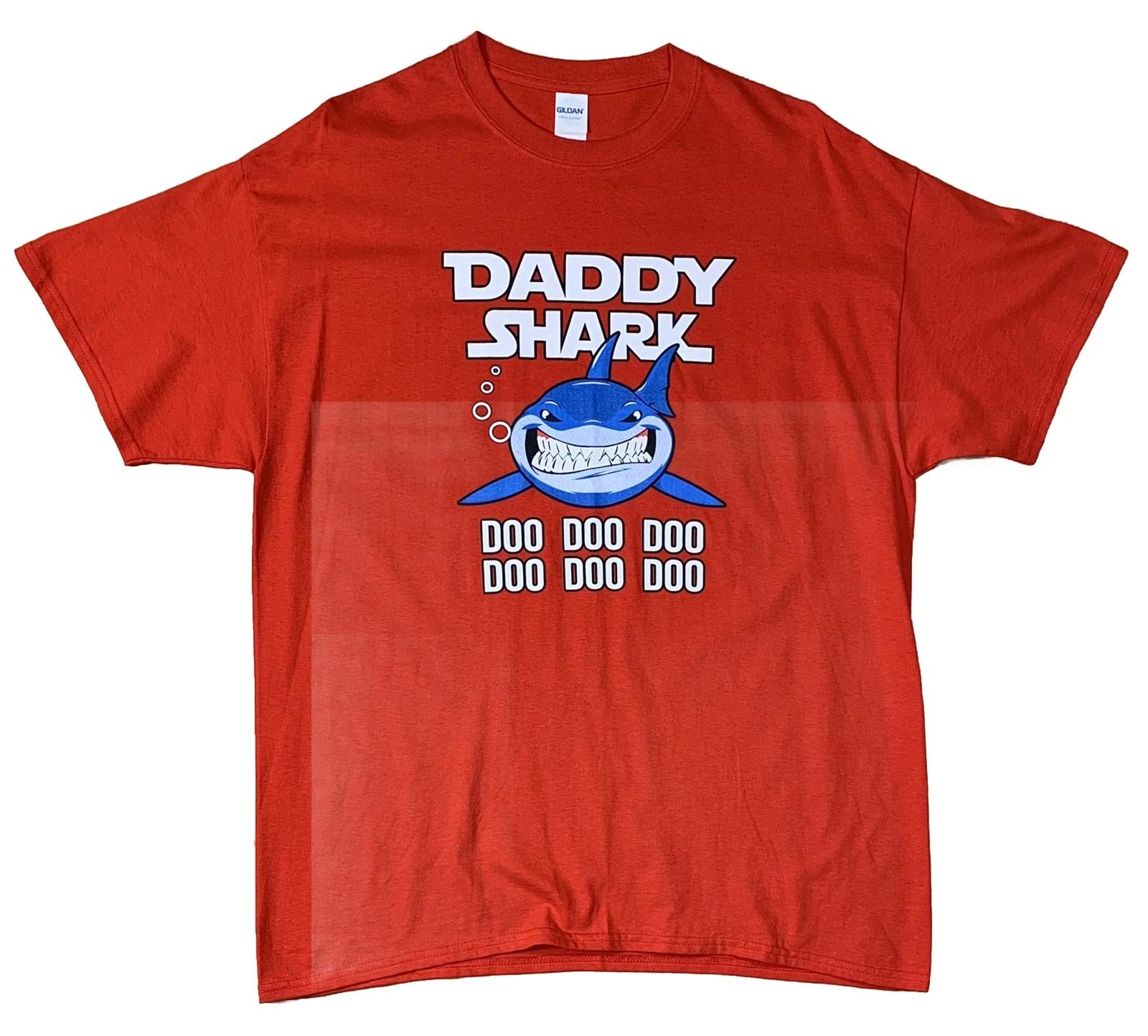 Daddy Shark Doo Doo Doo Doo Doo Doo Baby Shark Child Song T-shirt Size XL Red 150