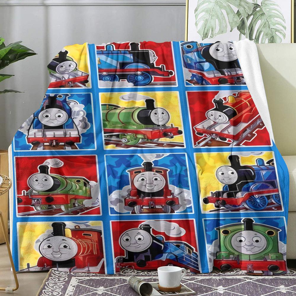 T-Thomas The Train Throw Soft Flannel Throw Summer Blanket Lightweight Cozy Nap Blanket for Sofa Bed Travel