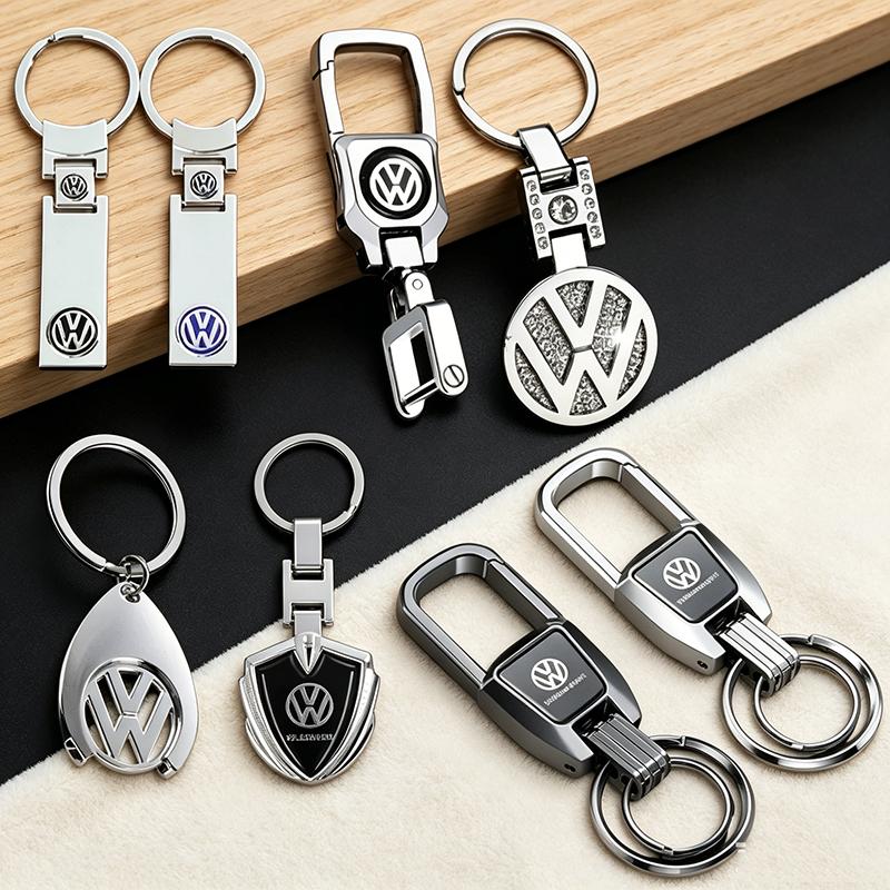 Car Keychain Waist Hanging Metal Keyrings for Volkswagen VW Beetle BORA GTI GOLF PASSAT Polo SCIROCCO Sharan TIGUAN TOURAN Ae8