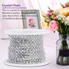 1 Roll Crystal Chain For Diy Necklace Wedding Decoration Accessories(ss6  Silver)