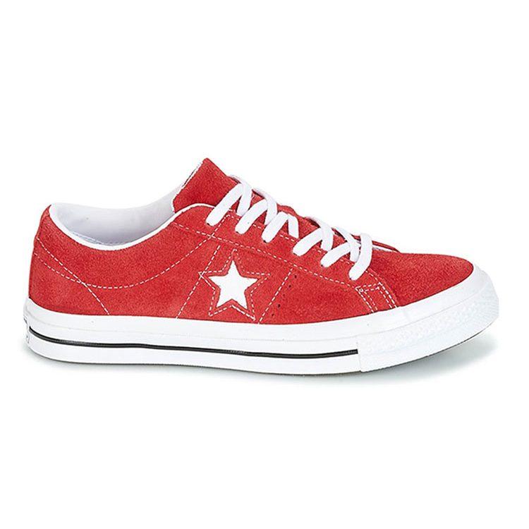 Converse Ox 'Red Suede' a Stella Singola 158434C