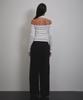 Bunteu Eyelet Halter Long Sleeve (Ivory)