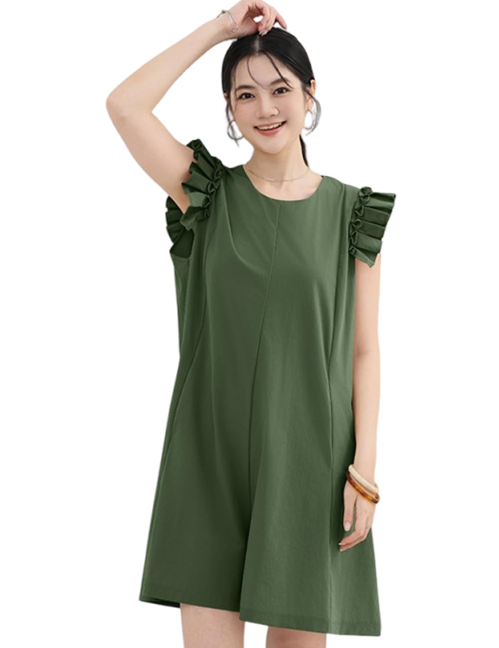 

Женский рашгард UV свободного стиля [AILITI], Цельный купальник, Быстросохнущий, Защита, Амфибийный, Без рукавов, Цельный купальник, С оборками, По фигуре,