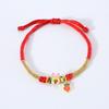 Adjustable Red Cord Pet Collar Cats Dogs With Lucky Charm Pendant Fortune Bag Bell Safety Necklace