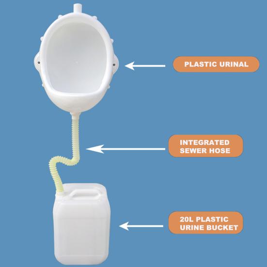 

Настенный мужской писсуар Yousheng со шлангом, брызгозащищенный, простая установка, многоразовый временный писсуар для строительной площадки, безводный писсуар с дивертором