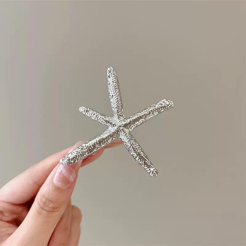 

Butterfly & Starfish Retro Hair Clip - Fairy Style, Side Bangs, Forehead Stray Hair Accessory