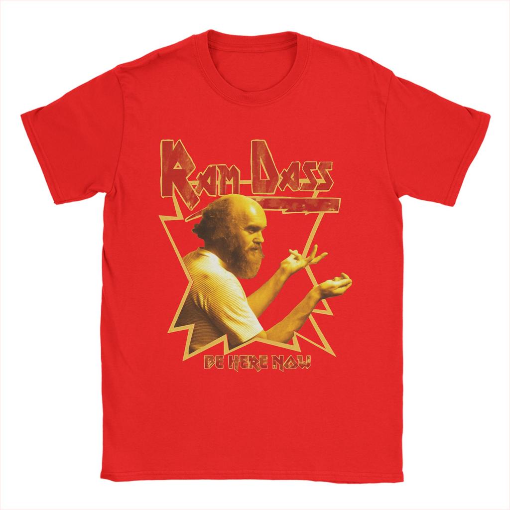 Heavy metal Baba Ram Dass T Shirt Summer  Pure Cotton T Shirts For Unisex Popular Design Tshirt Short Sleeve YK Funny Tops