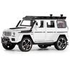 Model de mașină Benz G550 la scară 1/32 de jucărie, mașină de jucărie cu tragere înapoi cu sunet și lumină pentru copii mici, băieți, fete, colecție de cadouri