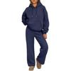European & American Oversized Hooded Sweatshirt and Wide-Leg Pants Set - Autumn/Winter Casual Sportswear