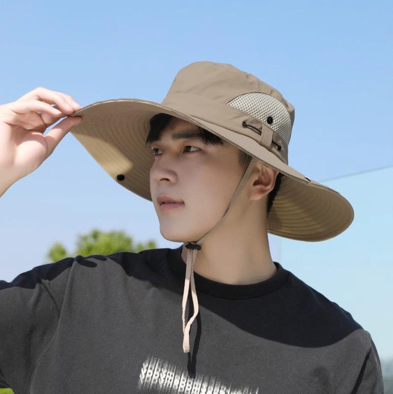 

Мужская летняя шляпа от солнца для активного отдыха, альпинизма, защиты от УФ-лучей, рыбалки, закрывающая лицо, быстросохнущая панама adjustable (hat circumference 58-60cm)