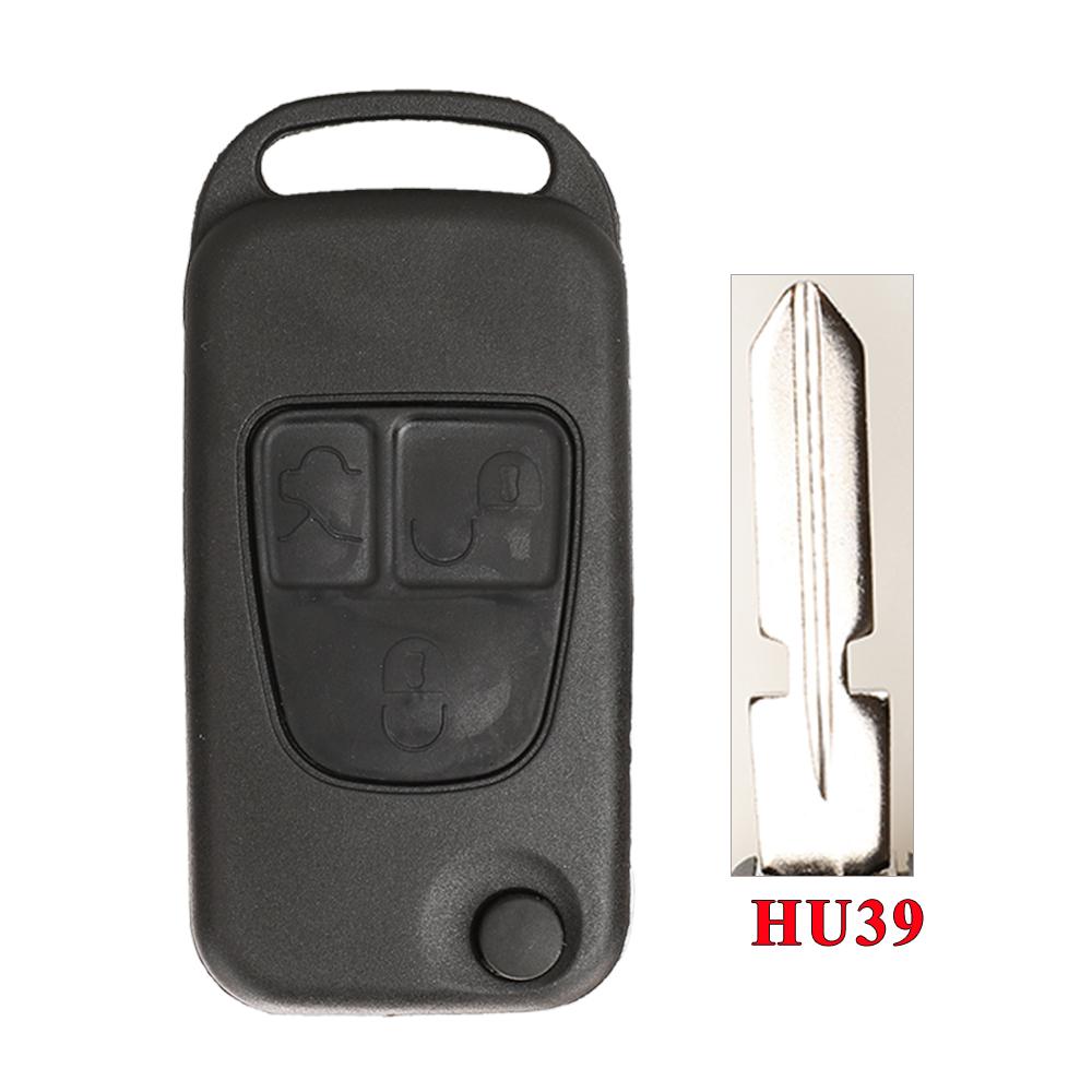 Jingyuqin Flip Folding Remote Key Shell 1/2/3/4 Button for Mercedes Benz SLK E113 A C E S W168 W124 W202 W203 Auto Car Key Case