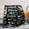 Stampa Sneakers Coperta di Flanella Copriletto per Camera da Letto Copridivano Campeggio Coperta Calda Regali per famiglia e amici(MJ055)