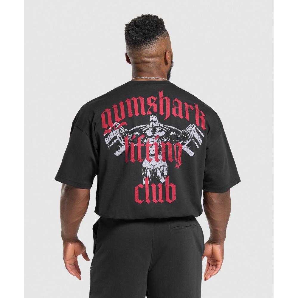 Gymshark TRIKO LifTing Club Černé kondiciace Červená A1c8b Bc1d