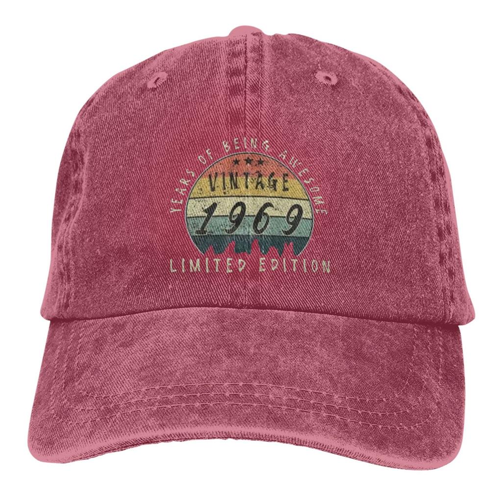 Vintage 1969 Limited Edition 53th Birthday Hat Unisex Baseball Cap CottonFits Men Women Washed Denim Adjustable Dad Hat