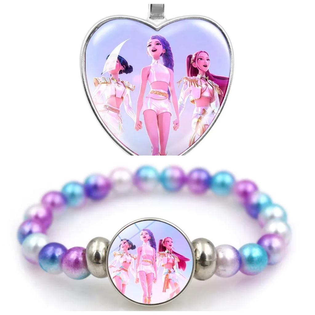 Bracciale Kpop Girl Devil Hunter, Gioielli con Perle Prodotto di Rumi Zoey Mira Regali