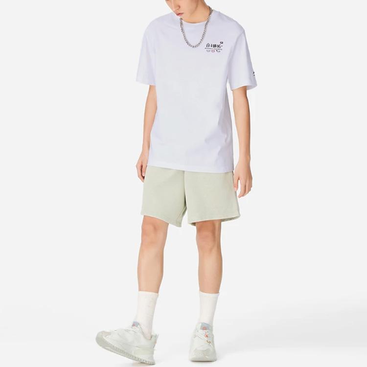 Li-Ning Summer Element Print Round Neck Short Sleeve T-Shirt Men Tops White AHSS329-6