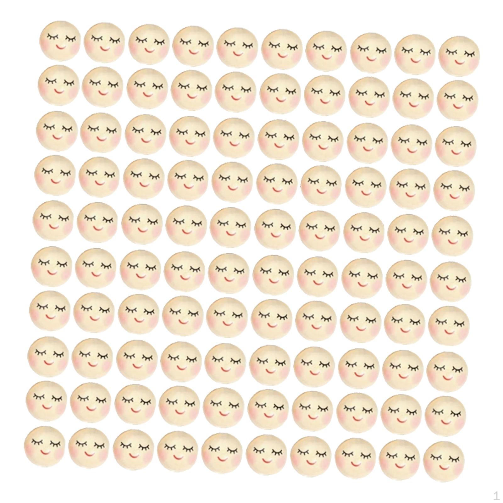 

100 Wooden Beads, Round, Spacer Beads with Holes for Crafts.