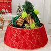 Christmas Tree Collar Red and Green Felt Decorations Tree Skirt Alternative Stereoscopic Tree Bottom Surrounder Party Display