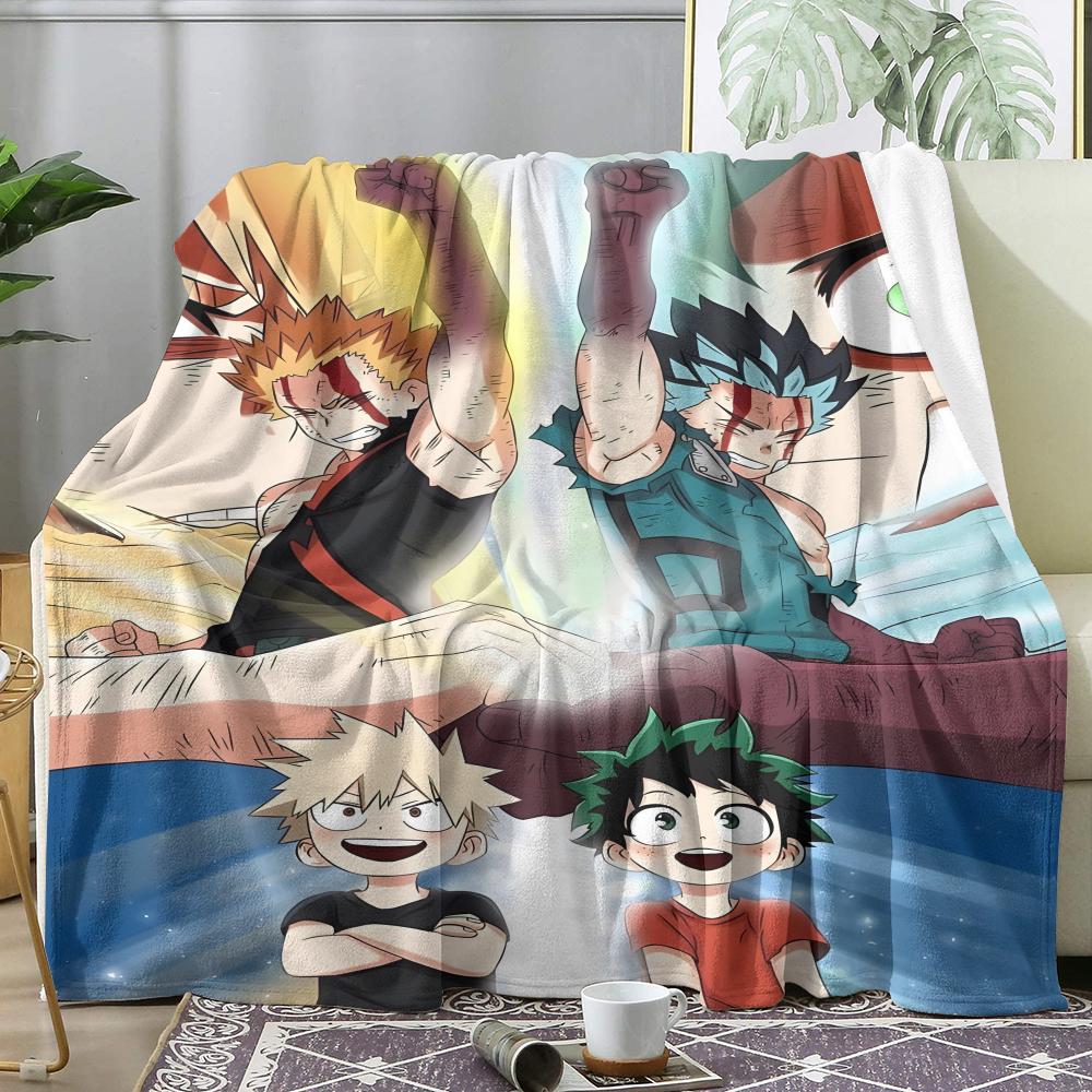 My Hero A-Academia Anime Throw Soft Flannel Throw Summer AC Blanket Lightweight Cool Nap Blanket for Sofa Bed Couch Travel