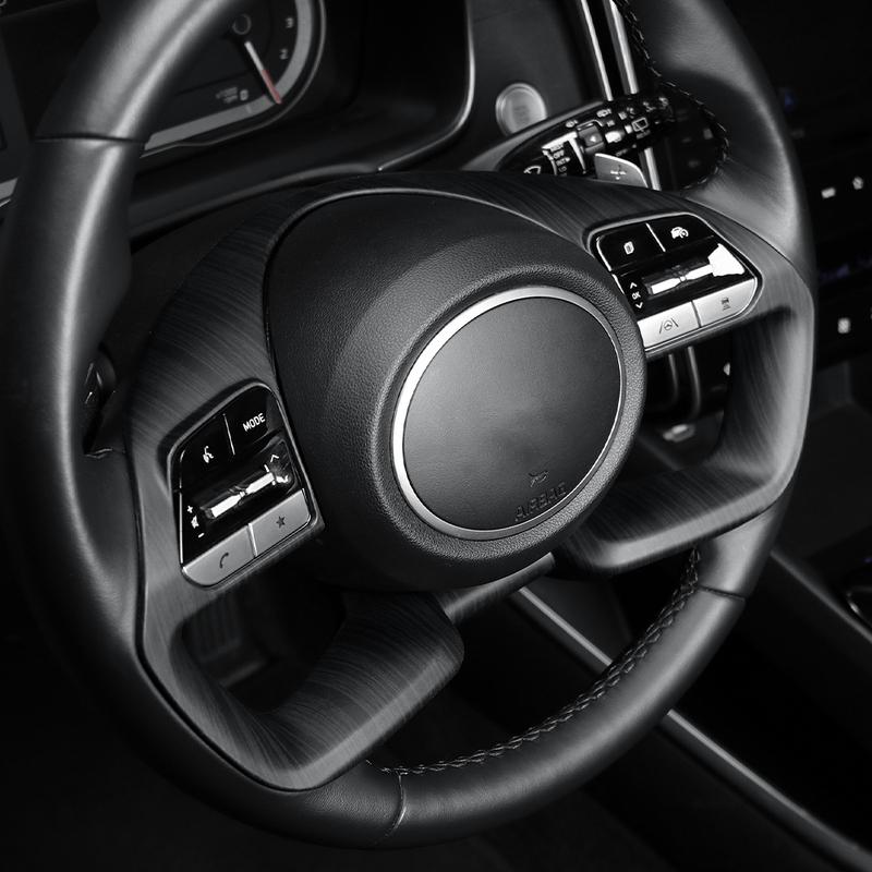 1 pieza Marco de Cubierta de Moldura de Volante con Textura de Madera Decoración Interior Nueva Estilo Para Hyundai Tucson NX4 2024