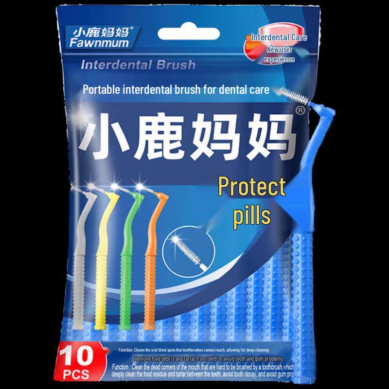 Little Deer Mom New Guardian Dragon L-shaped Interdental Brushes (10 Packs of 10)