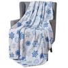 Christmas Snowflake Print Flannel Blanket For Living Room Bedroom Sofa Nap Cover Blanket
