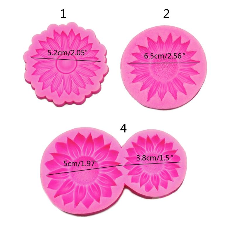 Sunflower Shape Flower Craft Silicone Mold Epoxy Car Air Outlet Mold Resin Casting Pendant Mold Suitable for Diy Crafts