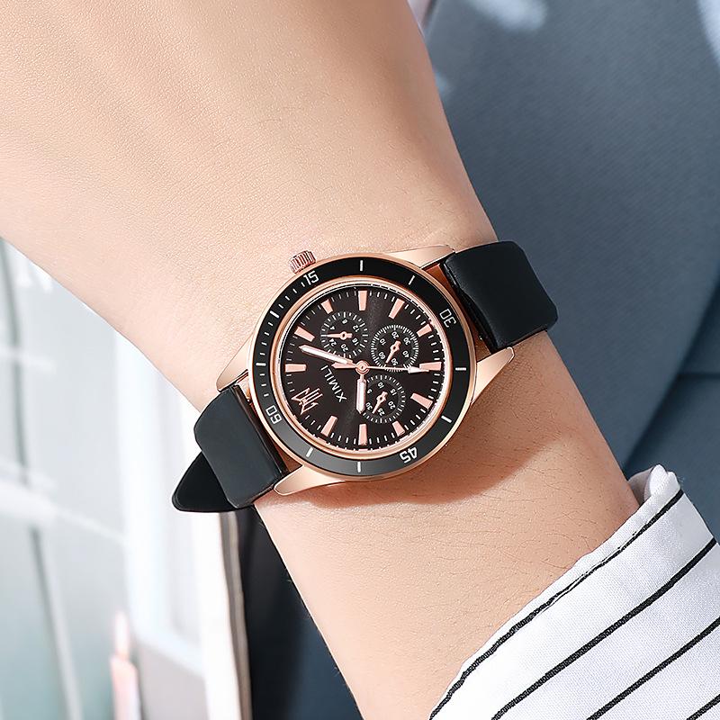 Stylish And Simple Silicone Women'S Quartz Watch, Personalized Versatile Student Fructose Watch