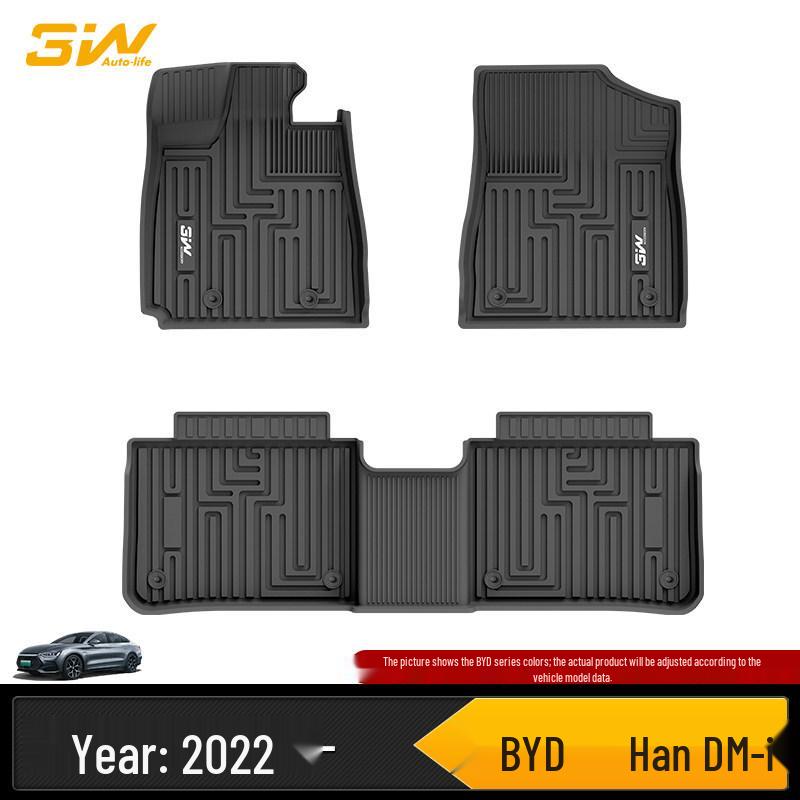 3W All-TPE Floor Mats for BYD Han EV, Han DM-i, Qin EV DM-i, Tang EV, Song Plus, Yuan PL