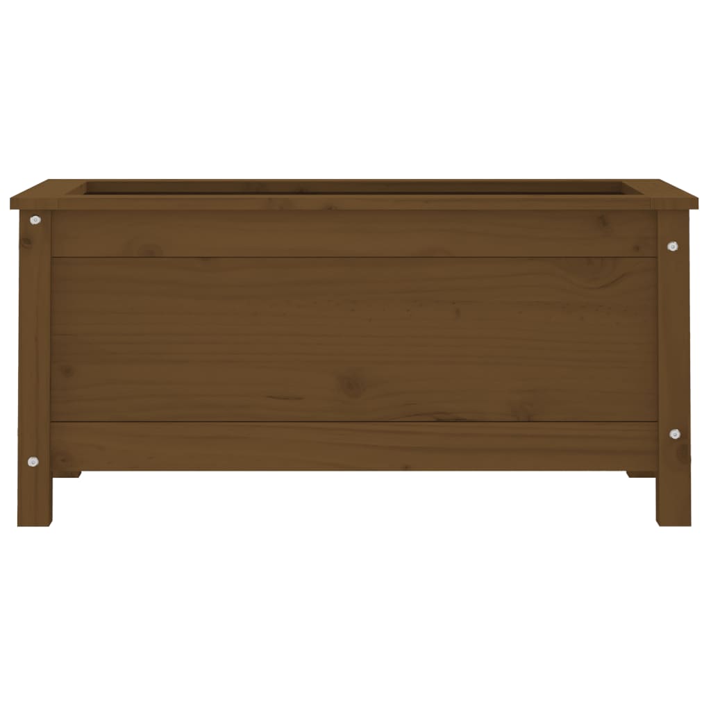 Plant Pot Honey Brown 82.5 X 40 X 39 Cm Solid Pine Wood