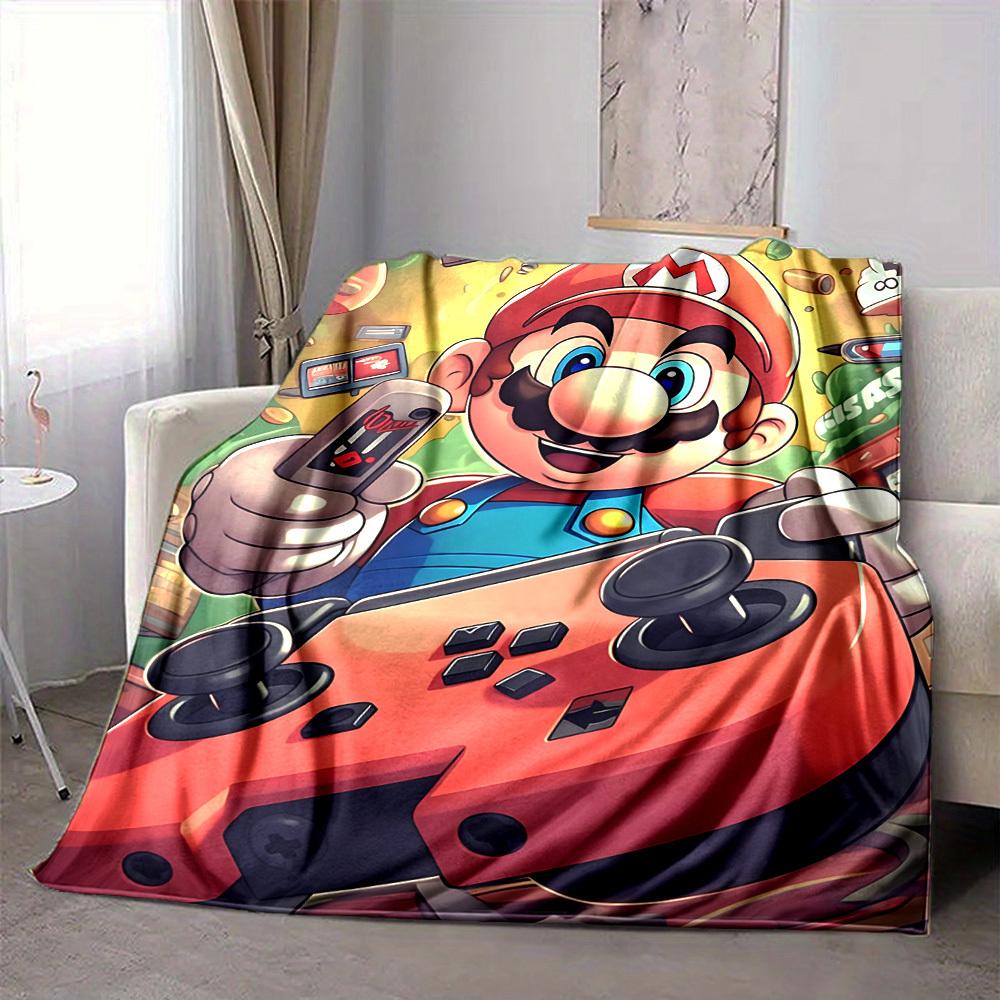 

1pc Mario Gamer Console Soft & Warm Flannel Blanket, Multi-Purpose Throw Blanket for Couch, Sofa, Office, Bed, Camping, Travel 80x120cm