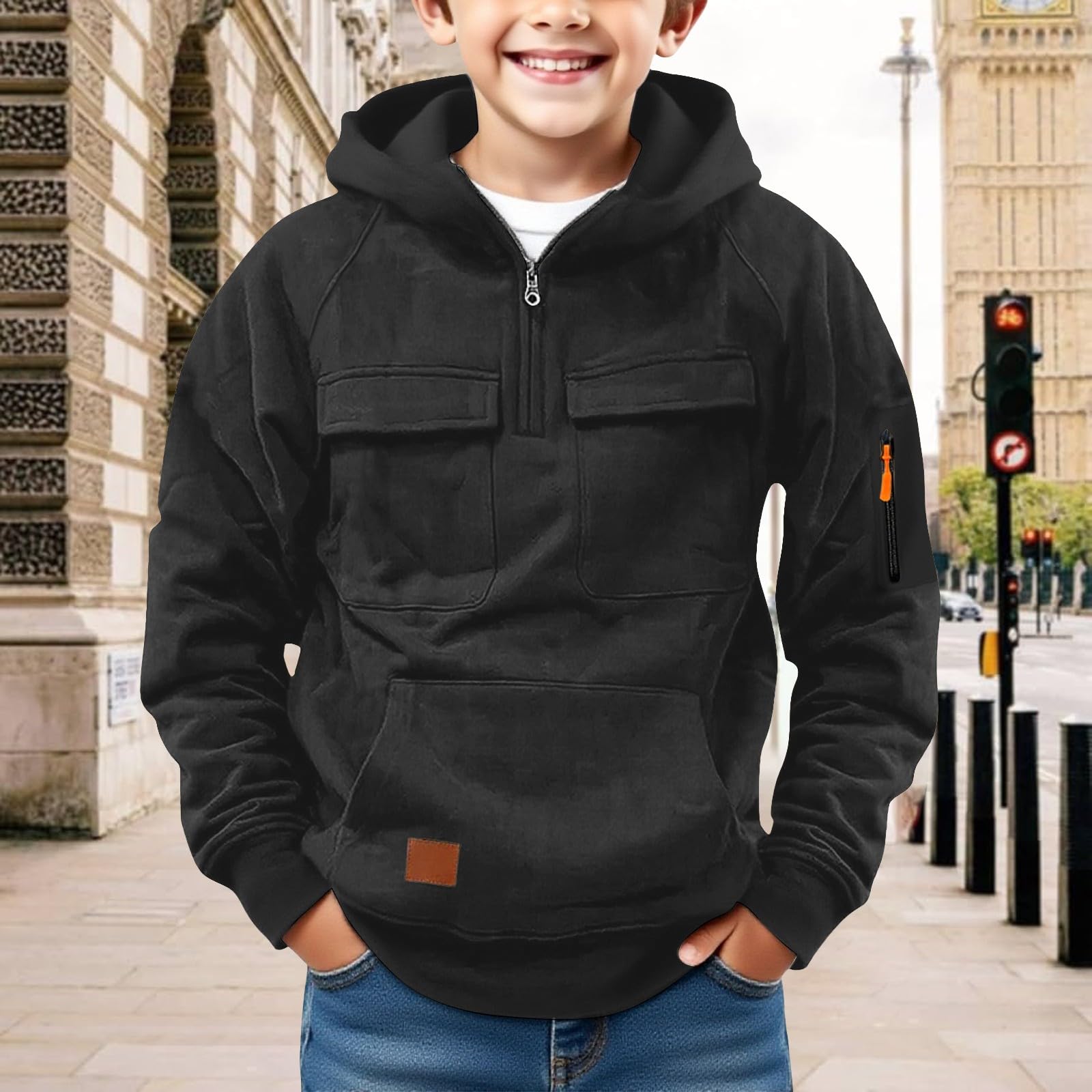 

Hoodies For Boys Casual Pullover Tractical Long Sleeve Outdoor Athletic Youth Sweathshirt Sports Hoodie 150