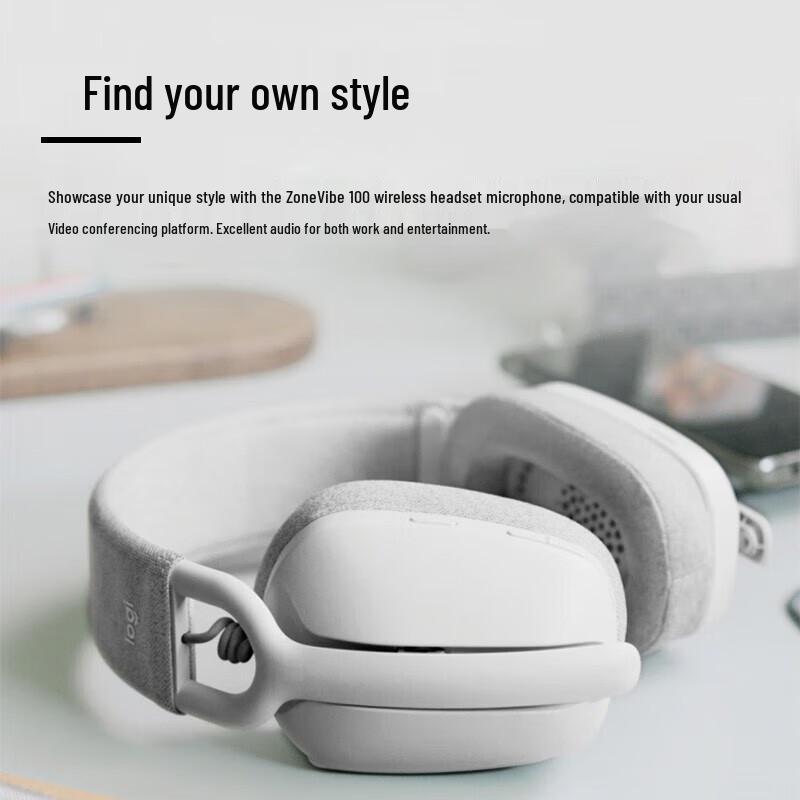 Logitech Zone Vibe 100 Wireless Bluetooth Office Headset