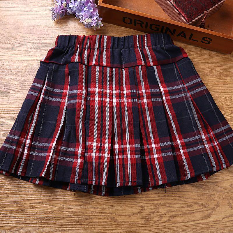 

Академическая красная клетчатая юбка для учеников начальной школы 140