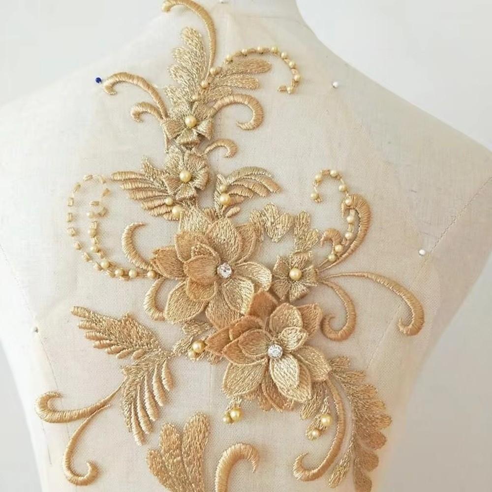 DIY Craft Flower Patch 3D Decoration Patch New Lace Applique  Stage Dress