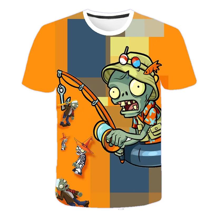 

Детская футболка с коротким рукавом MINISO для игр, ФУТБОЛЬНЫЙ ЗОМБИ, детская, для мальчика, мультяшная одежда, топы, футболки, футболка для мальчиков, футболка с горохострелом 160